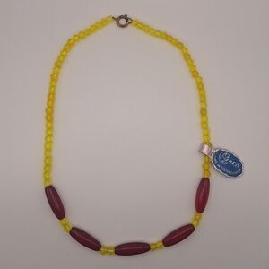 Vintage Czech Glass Necklace • Bohemia • Made in Czechoslovakia • 16"